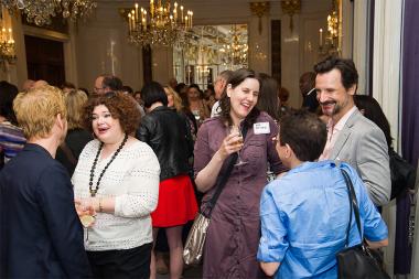 Guests chat at Networking Night Out NYC! at the St. Regis Hotel in New York City, June 12, 2015.