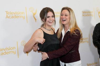 Maia Mitchell and Teri Polo on the red carpet at An Evening with The Fosters in Los Angeles, California.