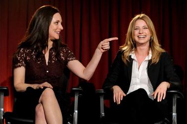 Madeleine Stowe and Emily Van Camp at An Evening with Revenge. 
