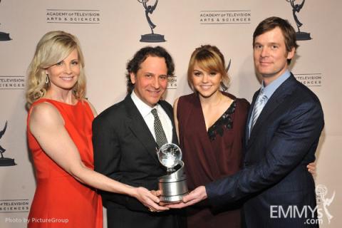 Monica Potter, Jason Katims, Aimee Teegarden and Peter Krause at the Fourth Annual Television Academy Honors
