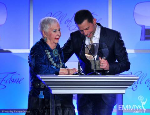 Lou Ann Graham and Jon Cryer onstage at the 21st Annual Hall of Fame Gala