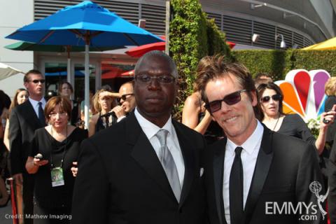 Andre Braugher and Kevin Bacon at the 62nd Primetime Emmy Awards