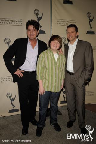 Charlie Sheen, Angus T. Jones & Jon Cryer at An Evening With Two And A Half Men