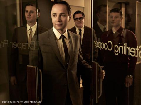 Still of Vincent Kartheiser, Rich Sommer and Aaron Staton in Mad Men