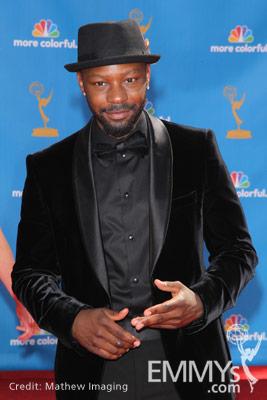 Nelsan Ellis arrives at the 62nd Primetime Emmy® Awards held at the Nokia Theatre