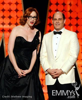 Christina Hendricks and Matthew Weiner at the 62nd Primetime Creative Arts Emmy Awards