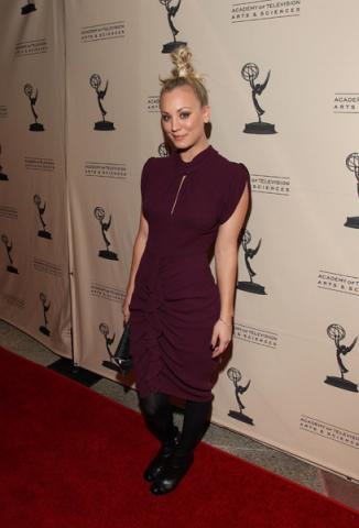 Kaley Cuoco on the red carpet at "An Evening with The Big Bang Theory"