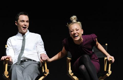 Jim Parsons and Kaley Cuoco at "An Evening With The Big Bang Theory"