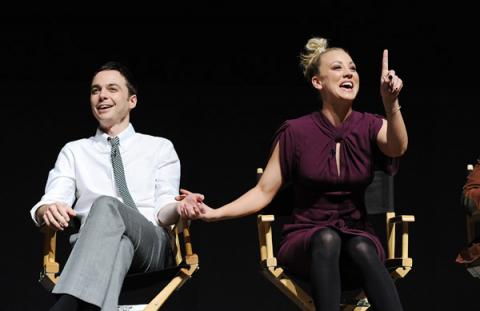 Jim Parsons and Kaley Cuoco at "An Evening With The Big Bang Theory"