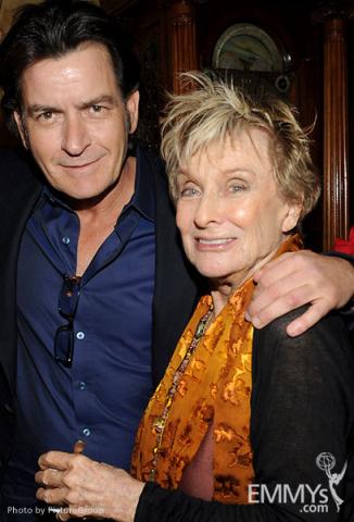 Charlie Sheen and Cloris Leachman attend the FOX Winter TCA All-Star Party
