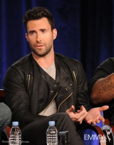 Adam Levine onstage during The Voice panel at the 2012 Winter TCA Tour