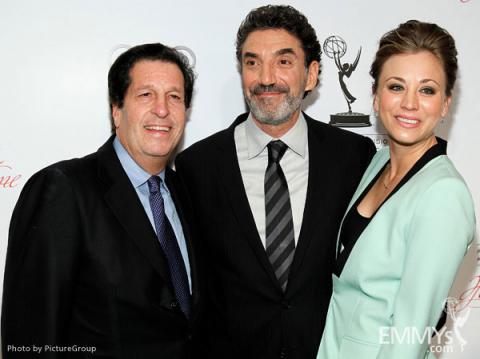 Peter Roth, Chuck Lorre and Kaley Cuoco arrive at the 21st Annual Hall of Fame Gala