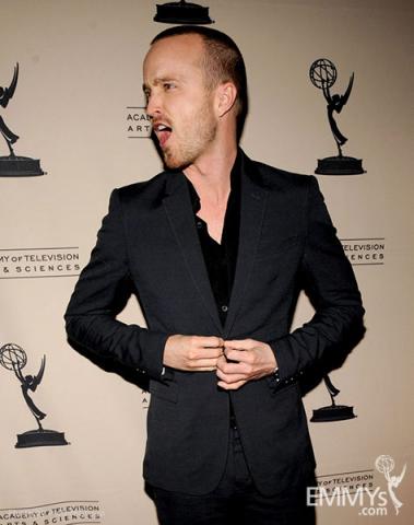 Aaron Paul arrives at an Evening with Breaking Bad