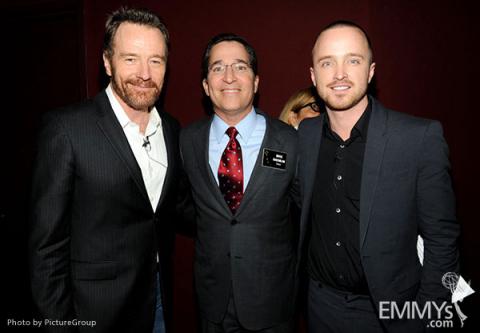 Bryan Cranston, Bruce Rosenblum and Aaron Paul attend an Evening with Breaking Bad