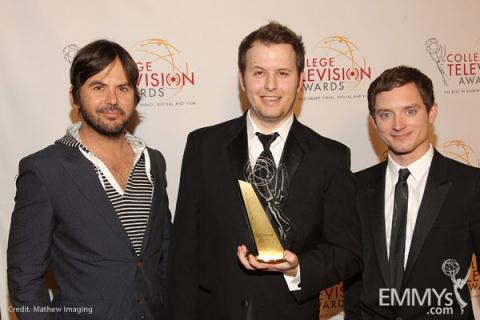 Jason Gann, R. Lance Montgomery II & Elijah Wood at the 32nd College Television Awards