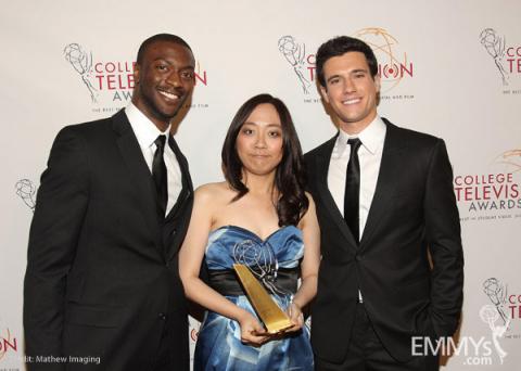 Aldis Hodge, Ting Chian Tey & Drew Roy at the 32nd College Television Awards