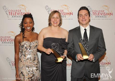 Shanola Hampton, Jaye Sarah Davidson & Stephen Griffin at the 32nd College Television Awards