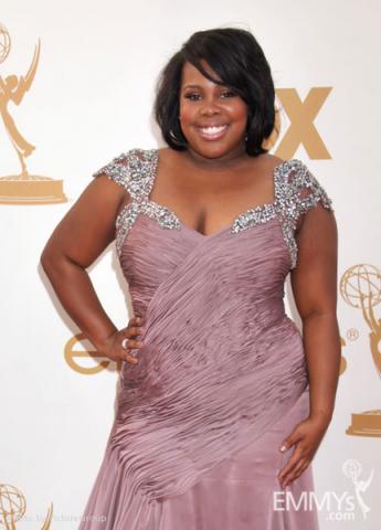 Amber Riley arrives at the Academy of Television Arts & Sciences 63rd Primetime Emmy Awards