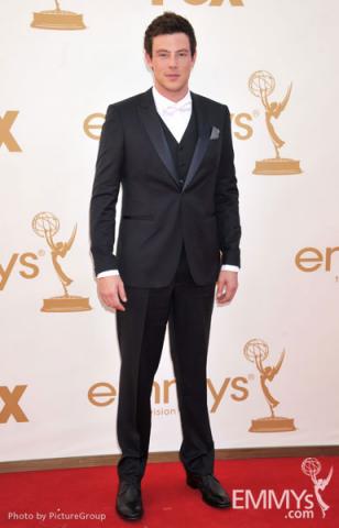 Cory Monteith arrives at the Academy of Television Arts & Sciences 63rd Primetime Emmy Awards