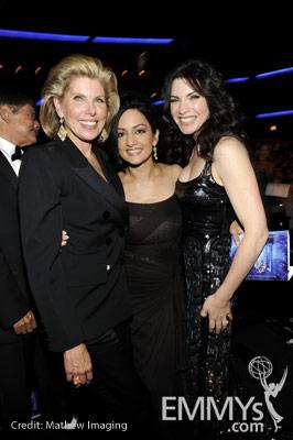 Christine Baranski, Archie Panjabi and Julianna Margulies at the 62nd Primetime Emmy Awards