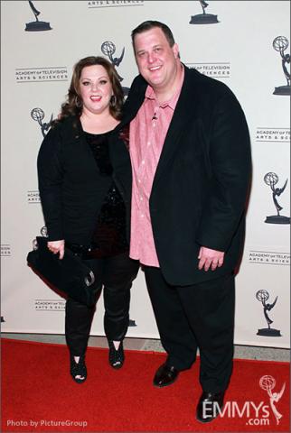 Melissa McCarthy and Billy Gardell arrive at an Evening with Mike & Molly 