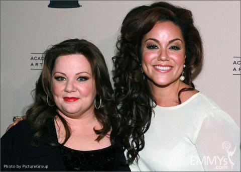 Melissa McCarthy and Katy Mixon arrive at an Evening with Mike & Molly