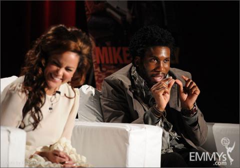 Katy Mixon and Nyambi Nyambi participate in an Evening with Mike & Molly