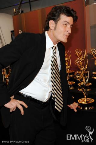 Charlie Sheen at the Academy of Television Arts & Sciences 63rd Primetime Emmy Awards at Nokia Theatre L.A. Live