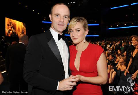 Brian F. O'Byrne (L) and Kate Winslet