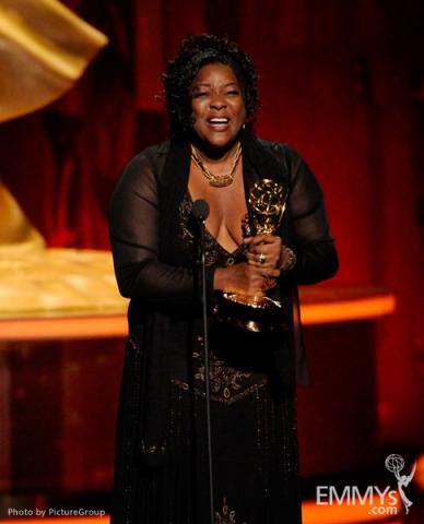  Loretta Devine accepting an award at the Academy of Television Arts and Sciences 2011 Primetime Creative Arts Emmys
