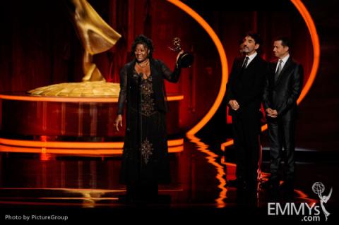 Loretta Devine accepting an award at the Academy of Television Arts and Sciences 2011 Primetime Creative Arts Emmys