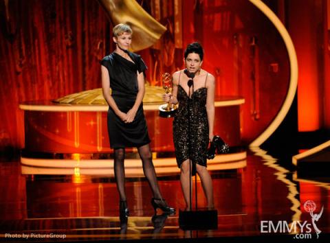 "Boardwalk Empire" Makeup Team Accepting Award at the Academy of Television Arts and Sciences 2011 Primetime Creative Arts Emmys