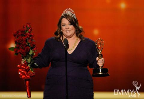 Melissa McCarthy accepts the award for Outstanding Lead Actress in a Comedy Series  for "Mike and Molly"