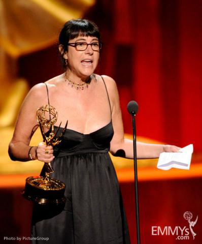Ellen Lewis accepting her award at the Academy of Television Arts and Sciences 2011 Primetime Creative Arts Emmys