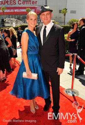 Mike O'Malley with wife Lisa O'Malley at the 62nd Primetime Creative Arts Emmy Awards