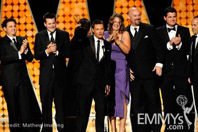 Winners of Best Reality Program for "Jamie Oliver's Food Revolution" onstage during the 62nd Primetime Creative Arts Emmy Awards