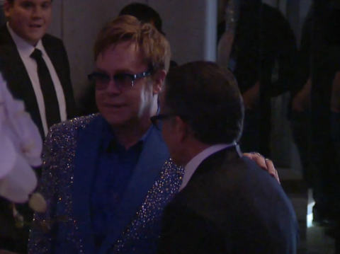 Elton John in the Audi Green Room