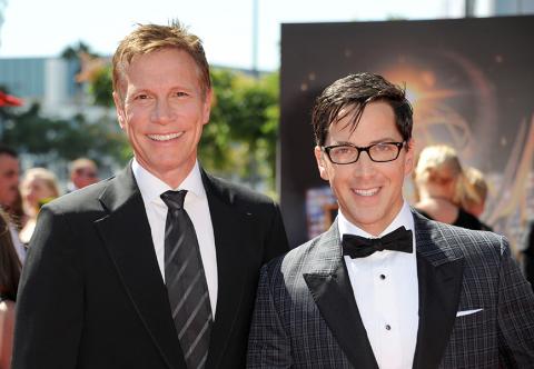 Dan Roos and David Bucatinsky on the Red Carpet at the 65th Creative Arts Emmys
