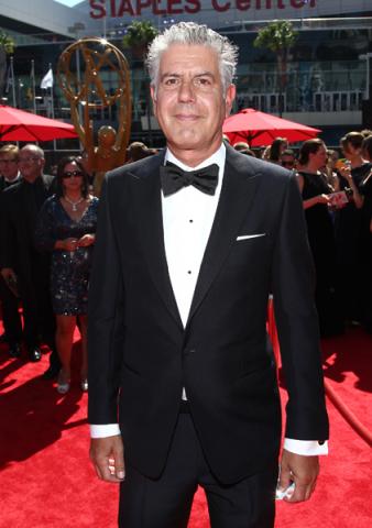 Anthony Bourdain on the Red Carpet at the at  the 65th Creative Arts Emmys