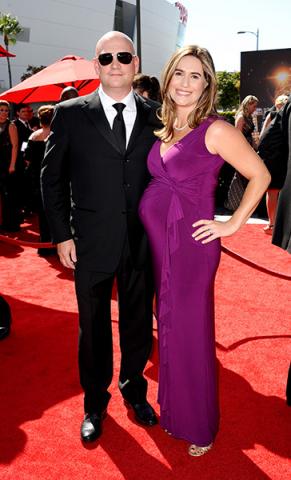 Trevor Morris and Zoe Morris on the Red Carpet at the 65th Creative Arts Emmys