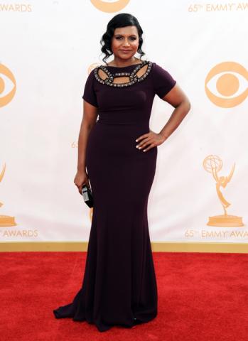 Mindy Kaling on the Red Carpet at the 65th Emmys