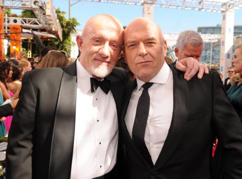 Jonathan Banks and Dean Norris on the Red Carpet at the 65th Emmys
