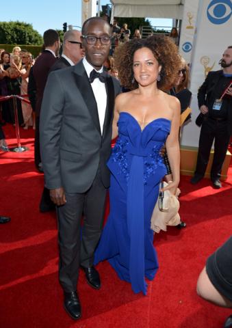 Don Cheadle and Bridgid Coulter on the Red Carpet at the 65th Emmys