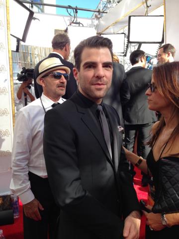 Zachary Quinto on the Red Carpet at the 65th Emmys