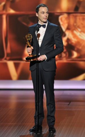 Jim Parsons accepts the award for Outstanding Lead Actor in a Comedy Series