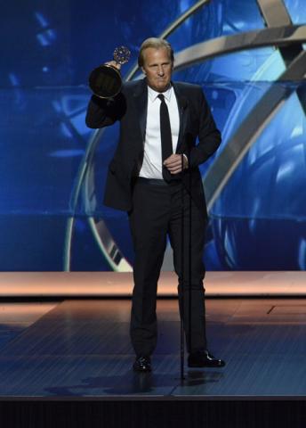 Jeff Daniels on stage at the 65th Emmys