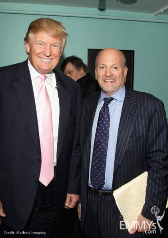 Donald Trump & moderator Jim Cramer at An Evening With Celebrity Apprentice