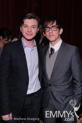 Chris Colfer and Kevin McHale at An Evening With Glee