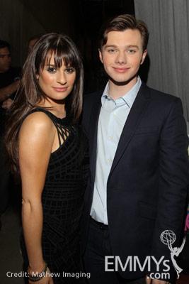 Lea Michele and Chris Colfer at An Evening With Glee