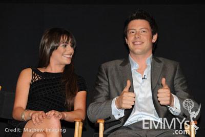 Lea Michele and Cory Monteith at An Evening With Glee